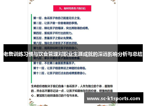 老詹训练习惯与饮食管理对职业生涯成就的深远影响分析与总结